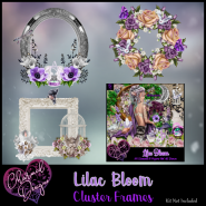 Lilac Bloom Cluster Frames Set