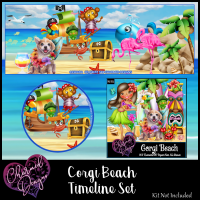 Corgi Beach Timeline Set