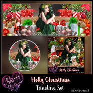 Holly Christmas Timeline Set