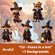 CU - Foxes in a hat