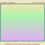 Sundown PSP and Photoshop Gradient