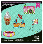 Beach Time Items Elements R4R Pack 3