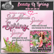 Beauty Of Spring Word Art Add On