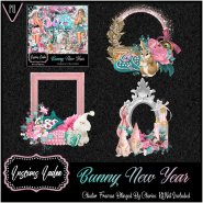 Bunny New Year Cluster Frames
