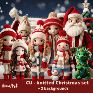 CU - knitted Christmas set