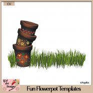 Fun Flowerpots - Layered Template - CU