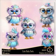 AI - Cute Baby Owls