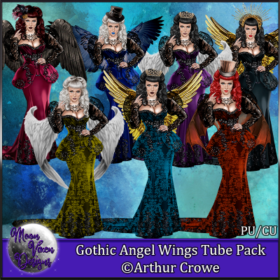 Gothic Angel Wings CU/PU Tube Pack