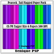 Peacock Tailed Flagged Papers TS