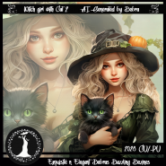 Witch girl with cat 2
