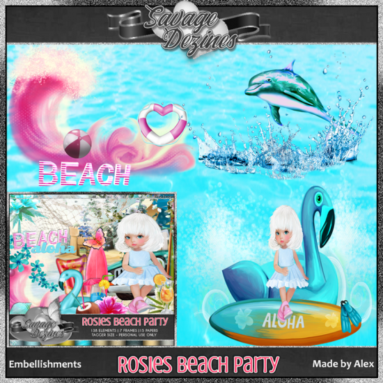 Rosies Beach Party Embellishments - Click Image to Close
