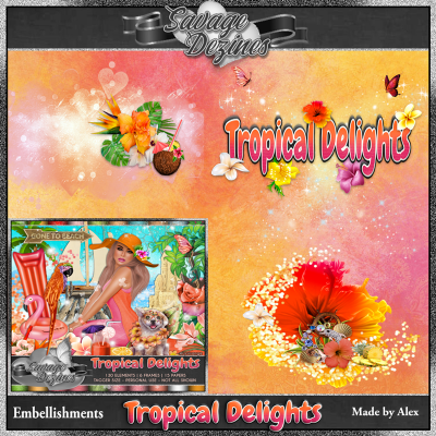 Tropical Delights Embellishments