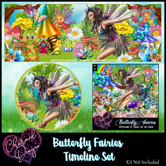 Butterfly Fairies Timeline Set - Click Image to Close