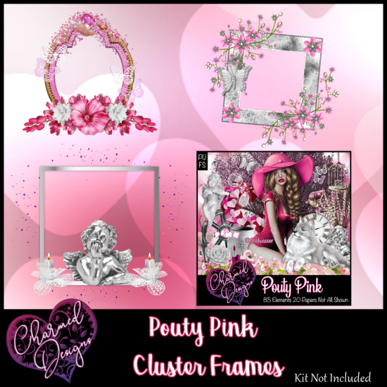 Pouty Pink Cluster Frames - Click Image to Close