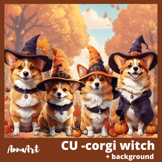 Corgi witch - Click Image to Close