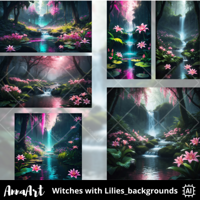 Witches with Lilies_backgrounds