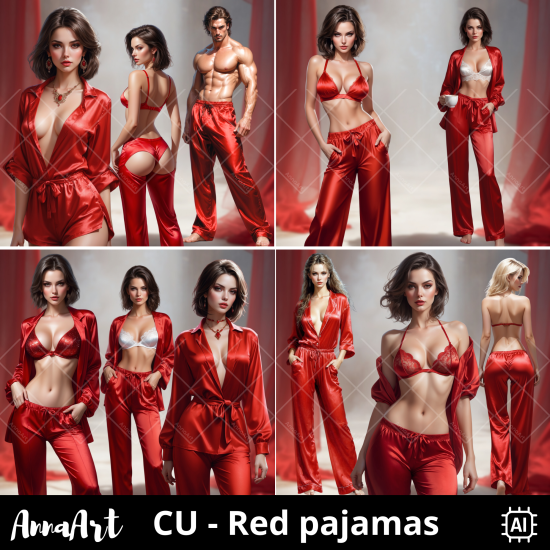 Red pajamas - Click Image to Close