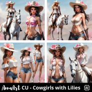 Cowgirls with Lilies