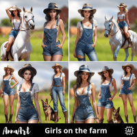 Girls on the farm