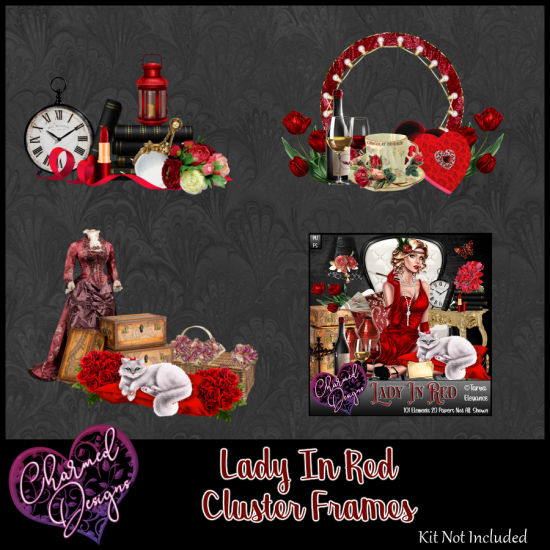Lady In Red Clusters - Click Image to Close