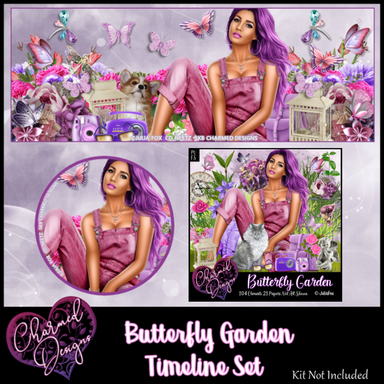 Butterfly Garden Timeline Set - Click Image to Close