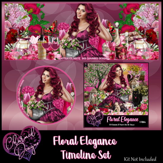 Floral Elegance Timeline Set - Click Image to Close