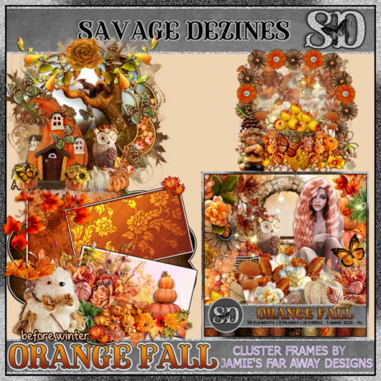 Orange Fall Clusters 2 - Click Image to Close