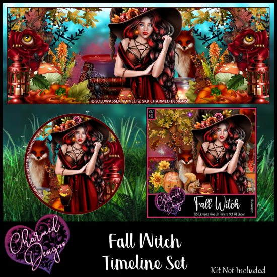 Fall Witch Timeline Set - Click Image to Close