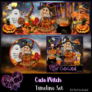 Cute Witch Timeline Set