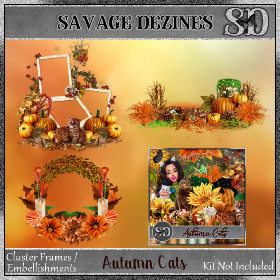 Autumn Cats Clusters - Click Image to Close