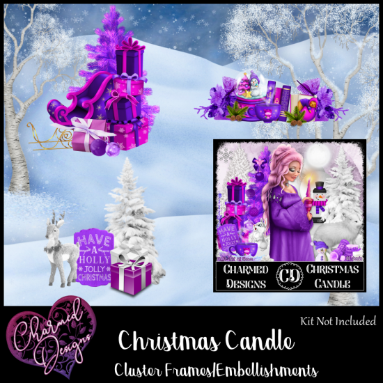 Christmas Candle Clusters 2 - Click Image to Close