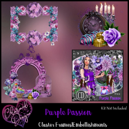 Purple Passion Cluster/Embellishments