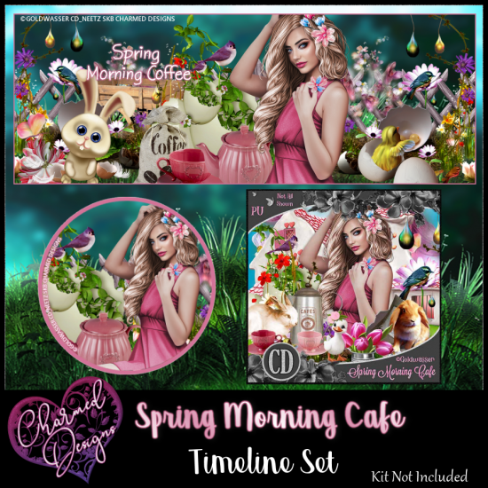 Spring Morning Cafe Timeline Set - Click Image to Close