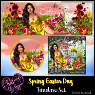 Spring Easter Day Timeline Set