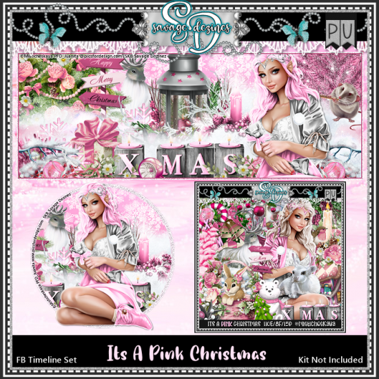 Its A Pink Christmas TL1 - Click Image to Close