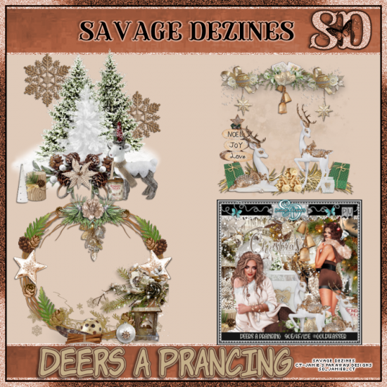 Deers A Prancing CF - Click Image to Close