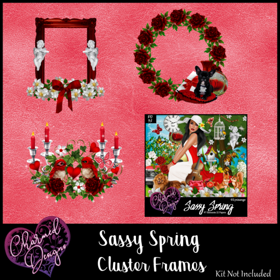 Sassy Spring Cluster Frames - Click Image to Close