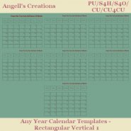 Any Year Calendar Templates Rectangular Vertical