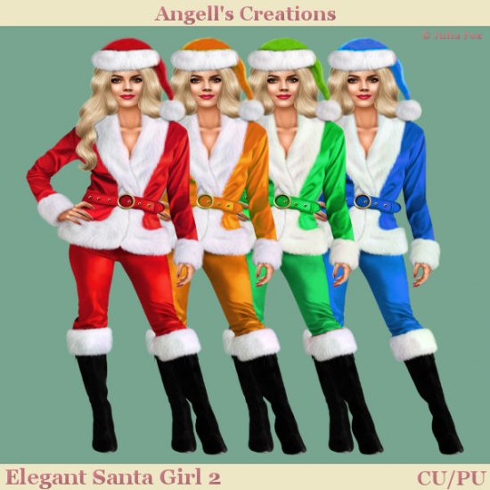 Elegant Santa Girl - Set 02 - Click Image to Close