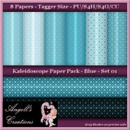Blue Kaleidoscope Paper Pack TS - Set 01