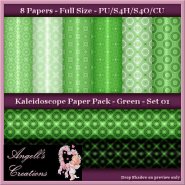 Green Kaleidoscope Paper Pack FS - Set 01