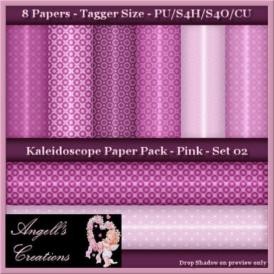 Pink Kaleidoscope Paper Pack TS - Set 02 - Click Image to Close