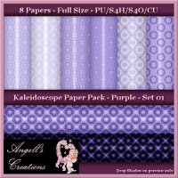 Purple Kaleidoscope Paper Pack FS - Set 01