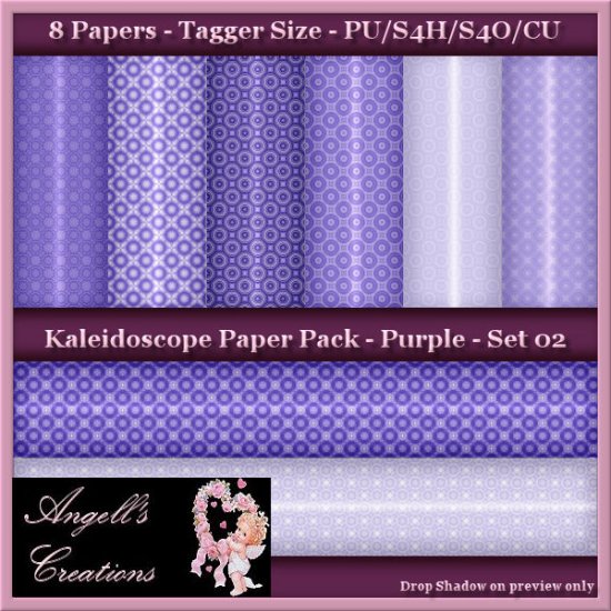 Purple Kaleidoscope Paper Pack TS - Set 02 - Click Image to Close