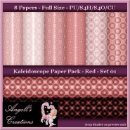 Red Kaleidoscope Paper Pack FS - Set 01