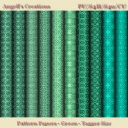 Green Pattern Paper Pack - Tagger Size