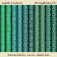 Green Pattern Paper Pack - Tagger Size