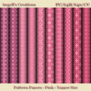 Pink Pattern Paper Pack - Tagger Size