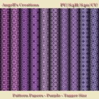 Purple Pattern Paper Pack - Tagger Size