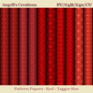 Red Pattern Paper Pack - Tagger Size